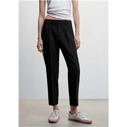 Pantalón recto pinzas -  Mujer | MANGO OUTLET Melilla
