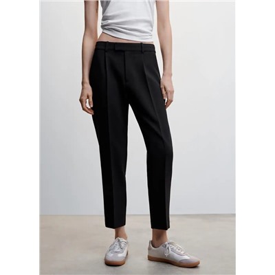 Pantalón recto pinzas -  Mujer | MANGO OUTLET Melilla
