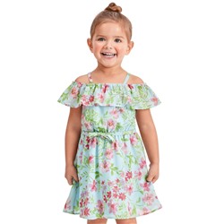 Baby And Toddler Girls Mommy And Me Floral Matching Off Shoulder Dress