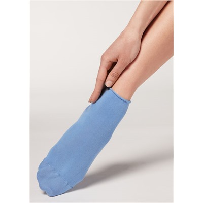 Kurze Baumwollsocken ohne Rand