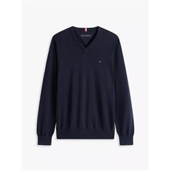 Solid Logo V-Neck Sweater