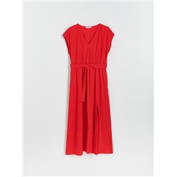 Kleid Aus Leinen-Mix