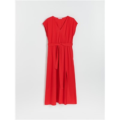 Kleid Aus Leinen-Mix