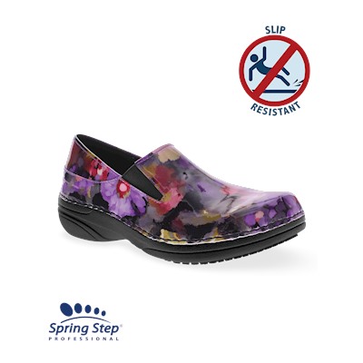 Spring Step Women's Professional Purple Multi Floral Ferrara Shoe