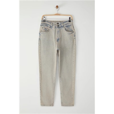 Trendyol Curve Mavi Yüksek Bel Esnek Skinny Büyük Beden Jeans TBBAW25CJ00024