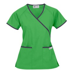UA Best Buy Scrubs Contrast Mock Wrap Top