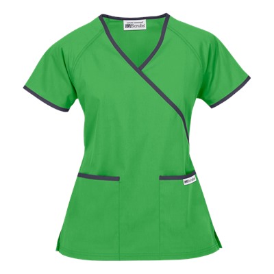UA Best Buy Scrubs Contrast Mock Wrap Top