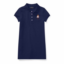 GIRLS 2-6X Polo Bear Mesh Dress
