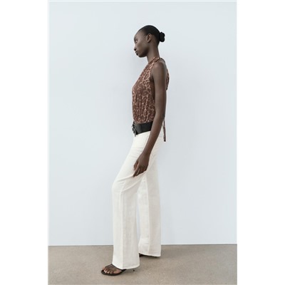 TULLE HALTER SCARF BODYSUIT