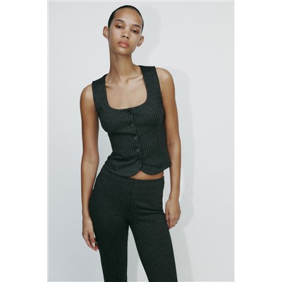 TOP CHALECO INTERLOCK