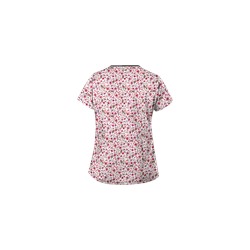 UA Ditzy Bouquet White Print Scrub Top