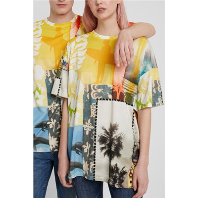 Camiseta unisex patch hawaiano