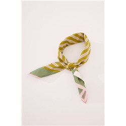 Pañuelo para cuello rayas verde