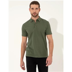 Haki Slim Fit Polo Yaka Tişört