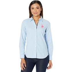 U.S. POLO ASSN. Long Sleeve Oxford Tonal Pony Shirt