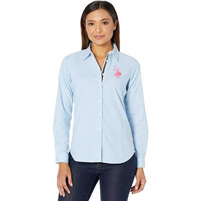 U.S. POLO ASSN. Long Sleeve Oxford Tonal Pony Shirt