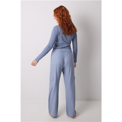 Pantalón largo cargo estampado cuadros