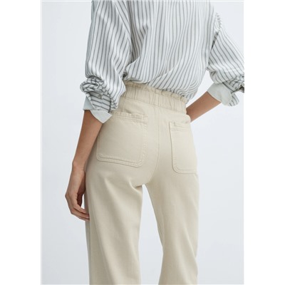Jeans slouchy cintura goma