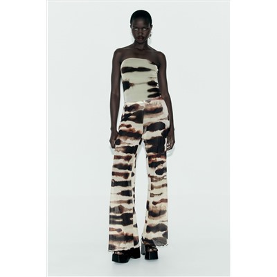 TIE-DYE PRINT TULLE TROUSERS