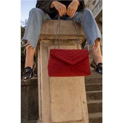 Bandolera de piel Vivi Burdeos claro