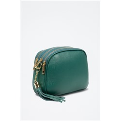 Bandolera de piel Verde y dorado - Firenze Artegiani