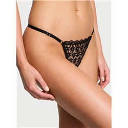 Geo Daisy Lace Adjustable V-String Panty