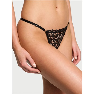 Geo Daisy Lace Adjustable V-String Panty