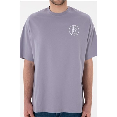 Erkek Oversize Fit Bisiklet Yaka Gri Tişört