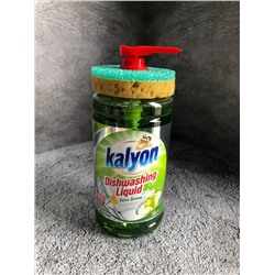 KALYON 1 л Гель для мытья посуды с губкой ЯБЛОКО, шт
