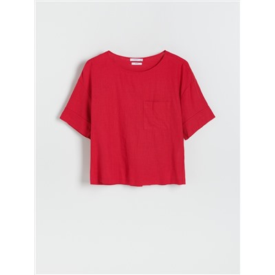 Bluse aus Leinenmischung