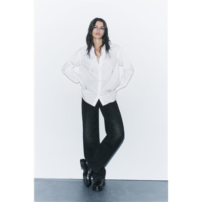 ZW COLLECTION STRAIGHT-LEG MID-RISE FULL LENGTH JEANS