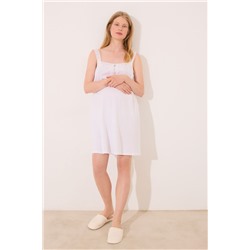 Camisón corto "maternity" blanco encaje