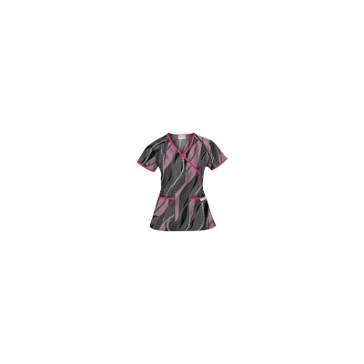 UA Floral Waterfall Black Print Scrub Top