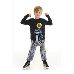 Denokids Rakun Erkek Çocuk T-shirt Pantolon Takım CFF-22K1-047