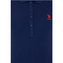 Kadın Lacivert Basic Polo Yaka Tişört