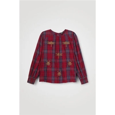 Blusa loose tartán