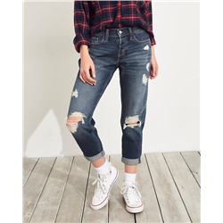 Vintage Stretch Low-Rise Boyfriend Jeans