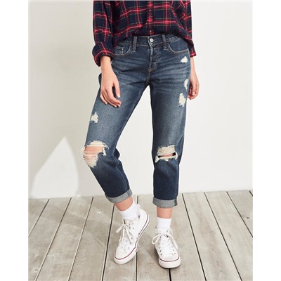 Vintage Stretch Low-Rise Boyfriend Jeans