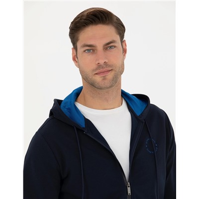 Lacivert Regular Fit Örme Hırka