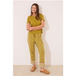 Camiseta lisa manga corta 100% algodón kaki