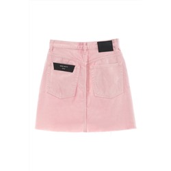 Falda recta vaquera Rosa