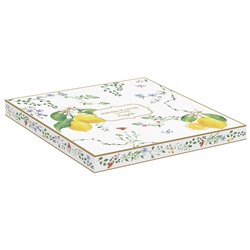 Блюдо, 30х21,5 см, фарфор P, овальное, белое, Цветы и лимоны, Fleurs et Citrons, 63254