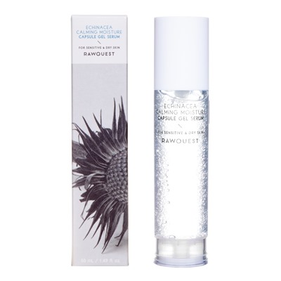 RAWQUEST Echinacea Carming Moisture Capsule Gel Serum Увлажняющая успокаивающая сыворотка-гель для лица с экстрактом эхинацеи 50мл