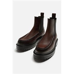 BOTA CHELSEA PIEL BORDÓN