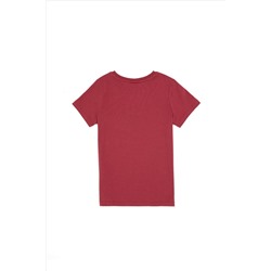 Erkek Çocuk Vişne Bisiklet Yaka Tişört