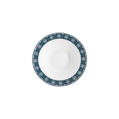 Сервиз обеденный, 6 перс, 27 пр, фарфор F, бело-синий, Кружево, Silver lace, 62699