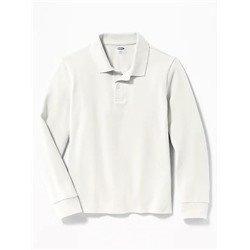 Uniform Built-In Flex Long-Sleeve Pique Polo for Boys
