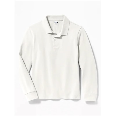 Uniform Built-In Flex Long-Sleeve Pique Polo for Boys