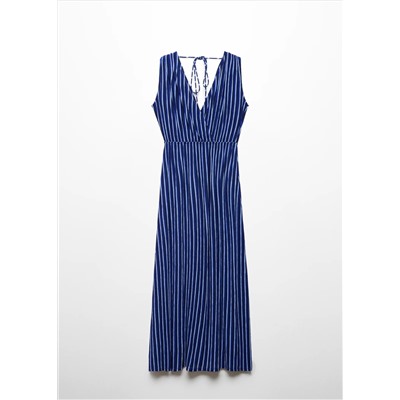 Vestido estampado rayas lazo