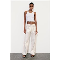 TRF MID-RISE LOOSE FOIL JEANS